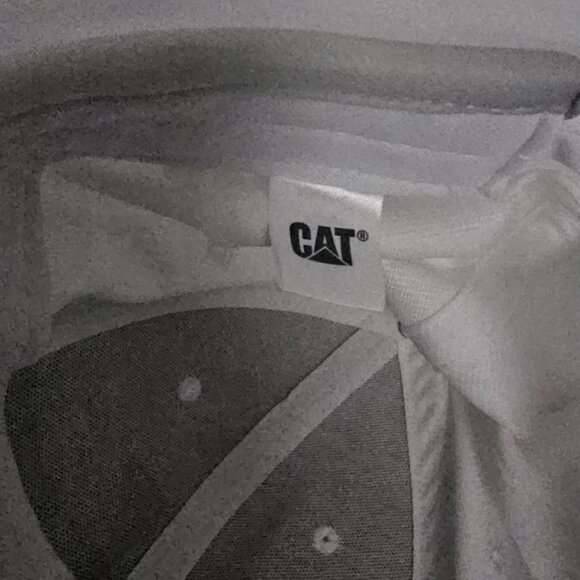 Caterpillar Men's White Adjustable Trademark CAT Logo Baseball Cap One Size - Picture 13 of 13